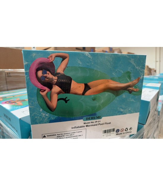 Dehumi Inflatable Mermaid Pool Float. 1900units. EXW Los Angeles